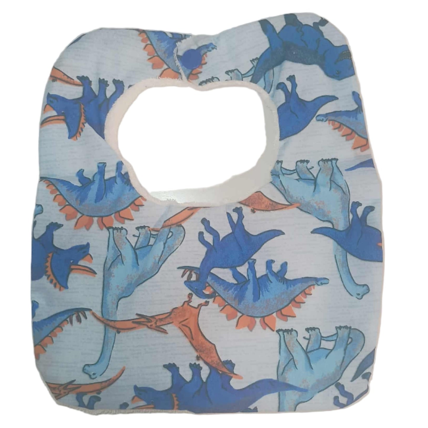 Baby Bib Unlicensed Blue Dinosaurs