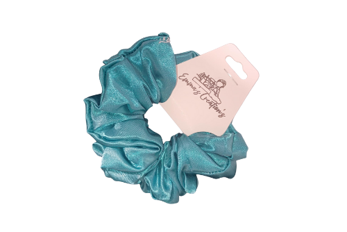 Unlicensed Satin Light Teal Toddler Scrunchie