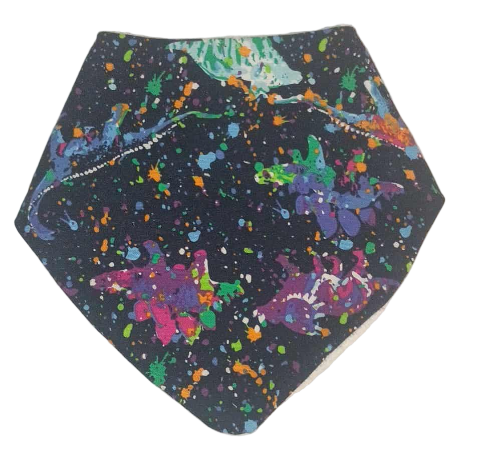 Baby Bandana Bib Unlicensed Paint Splat Dinosaurs