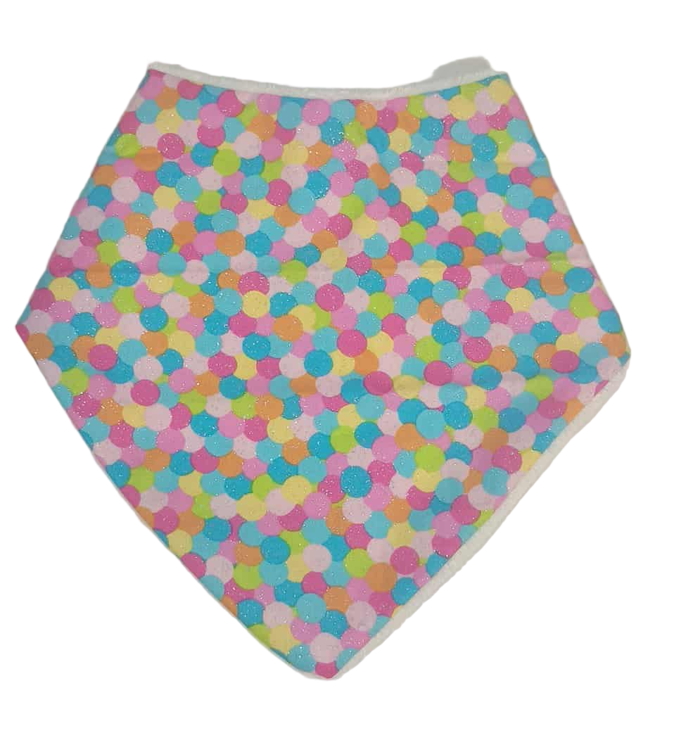Baby Bandana Bib Unlicensed Colour Circle Glitters