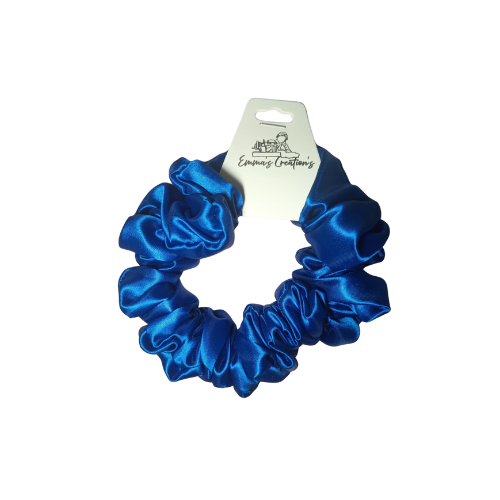 Adult Satin Blue Scrunchie