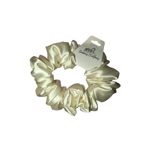 Adult Satin Ivory Scrunchie
