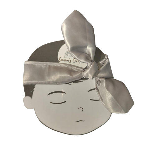 Headband Baby Satin Silver