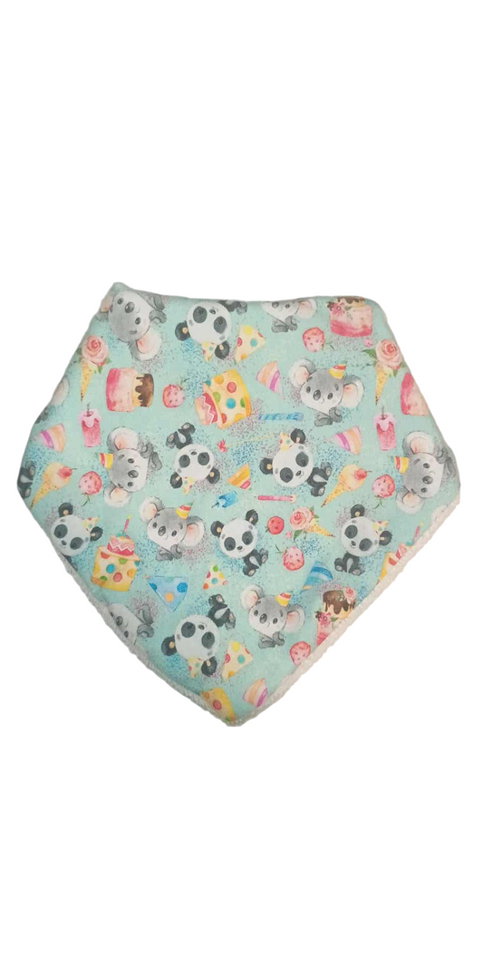 Baby Bandana Bib Unlicensed Party Panda and Koala