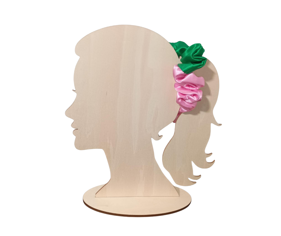 Adult Satin Wicked Elphaba/Glenda Scrunchie