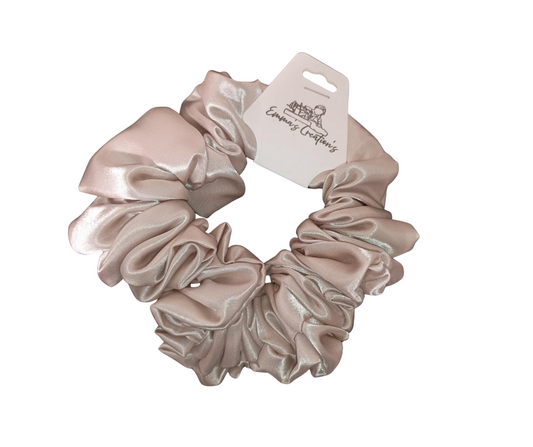 Adult Satin Cream Beige Scrunchie