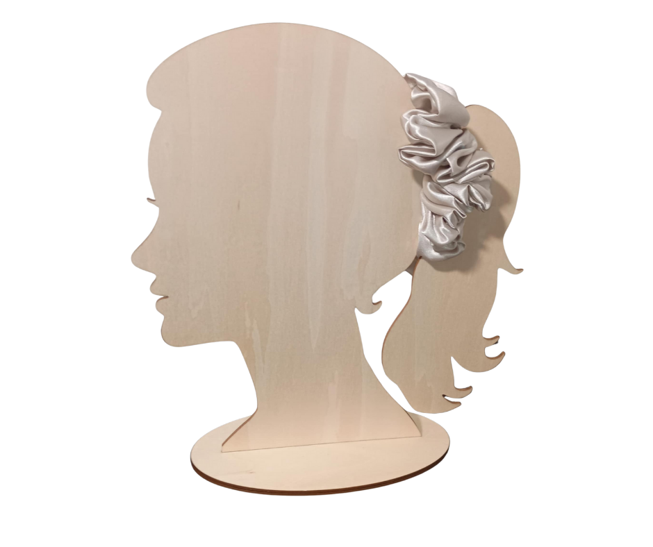 Adult Satin Cream Beige Scrunchie