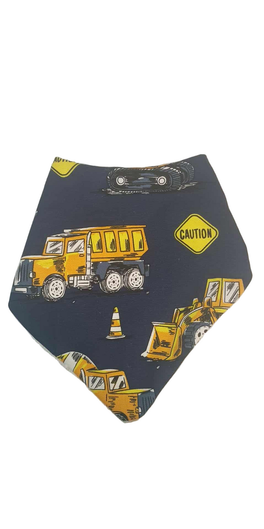 Baby Bandana Bib Unlicensed Caution Trucks