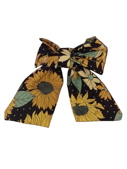 Bow Sunflowers Unlicensed Hair Clip