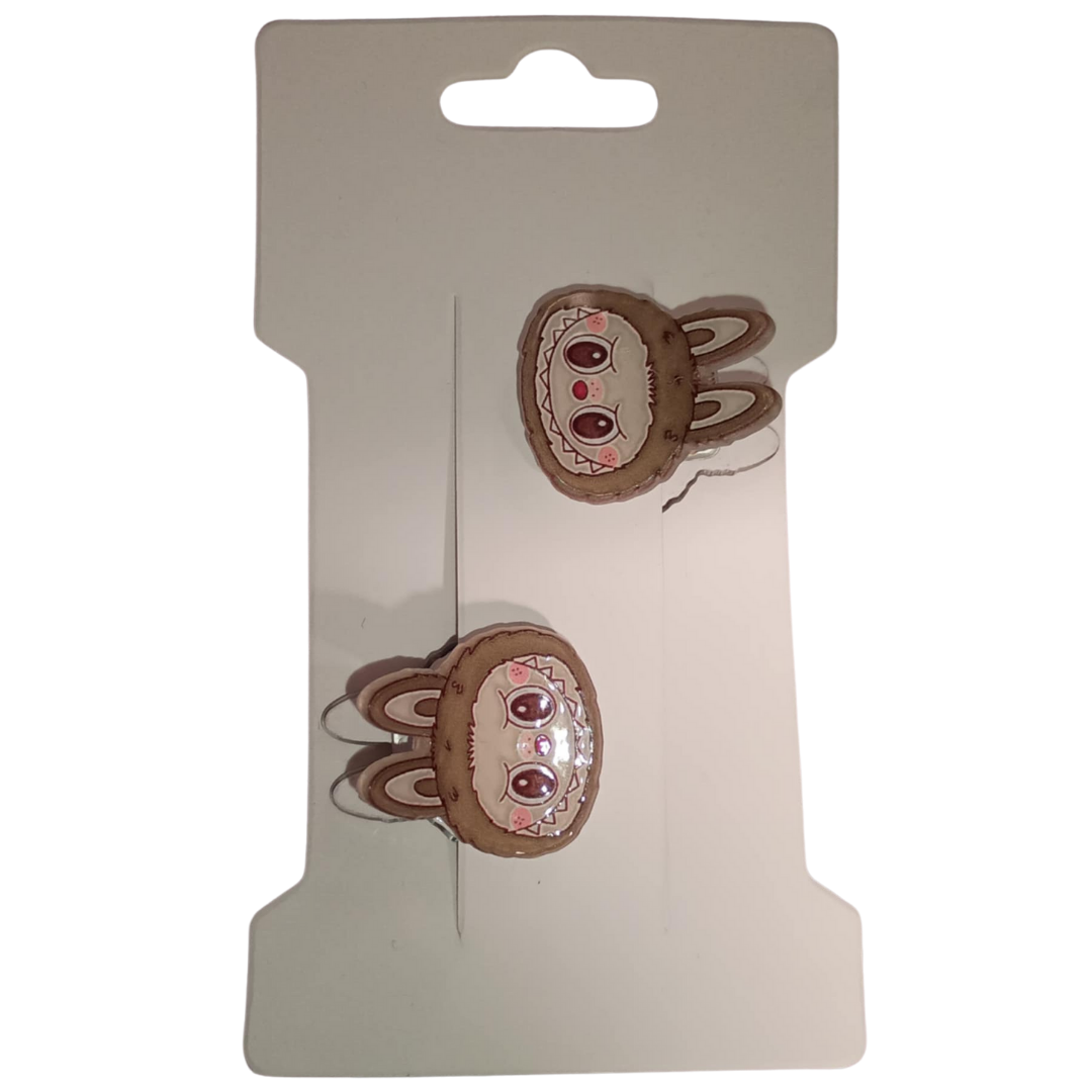 Mini Hair Claw's Brown Labubu