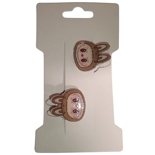 Mini Hair Claw's Brown Labubu
