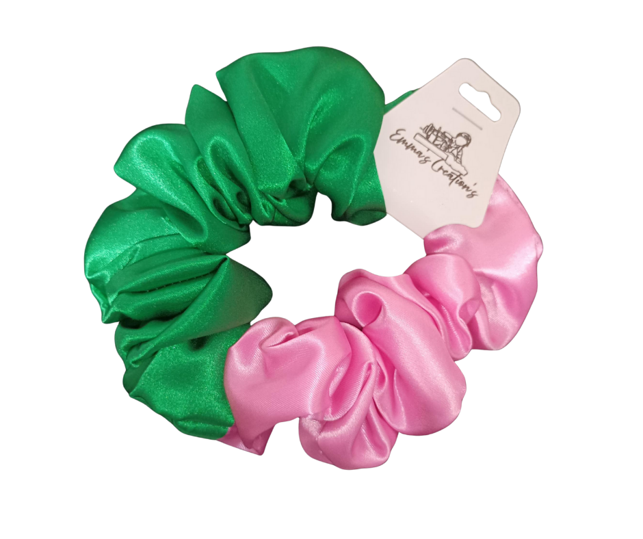 Adult Satin Wicked Elphaba/Glenda Scrunchie