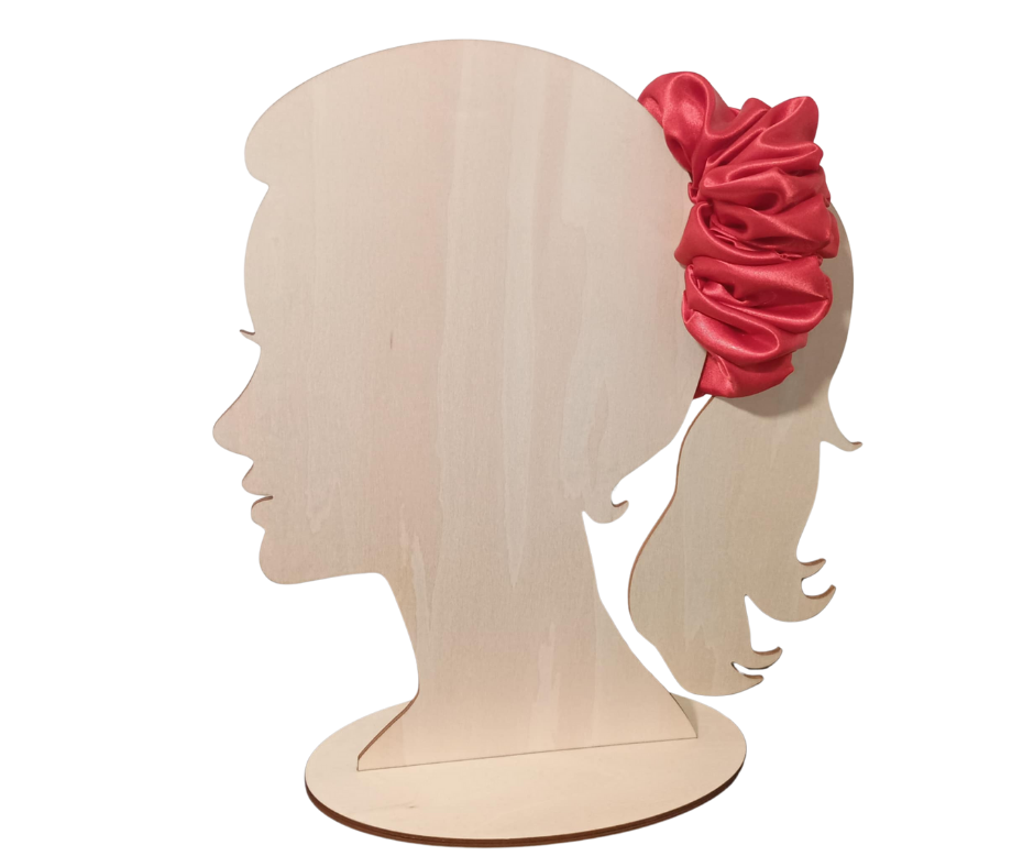 Adult Satin Red Scrunchie