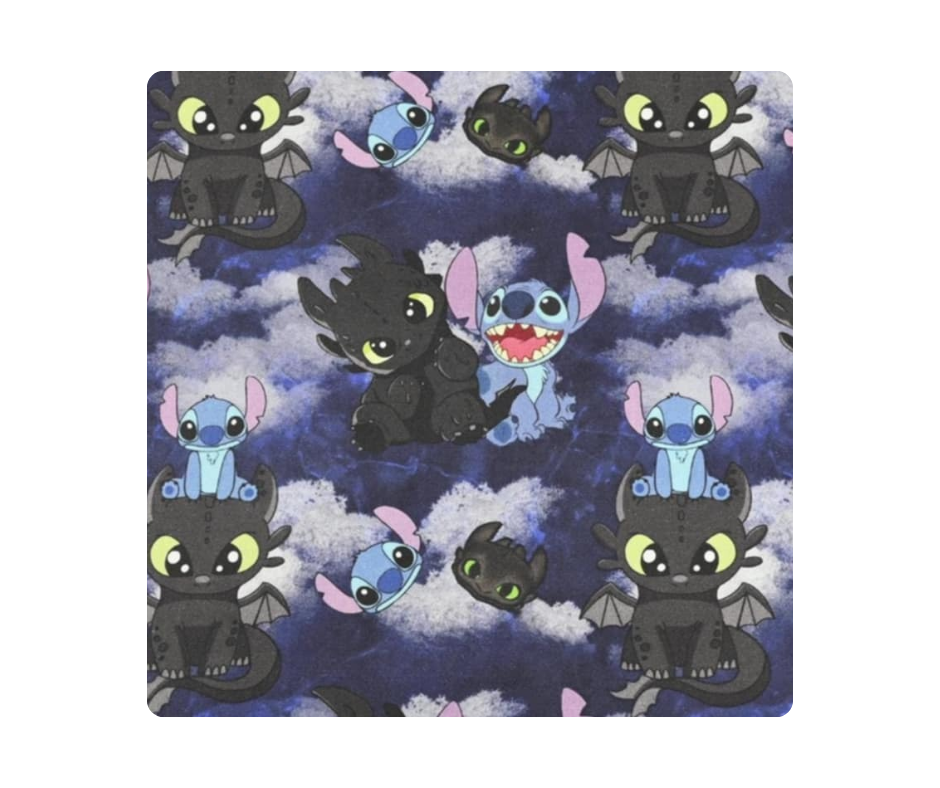 NEW Stitch & Toothless Scrunchie