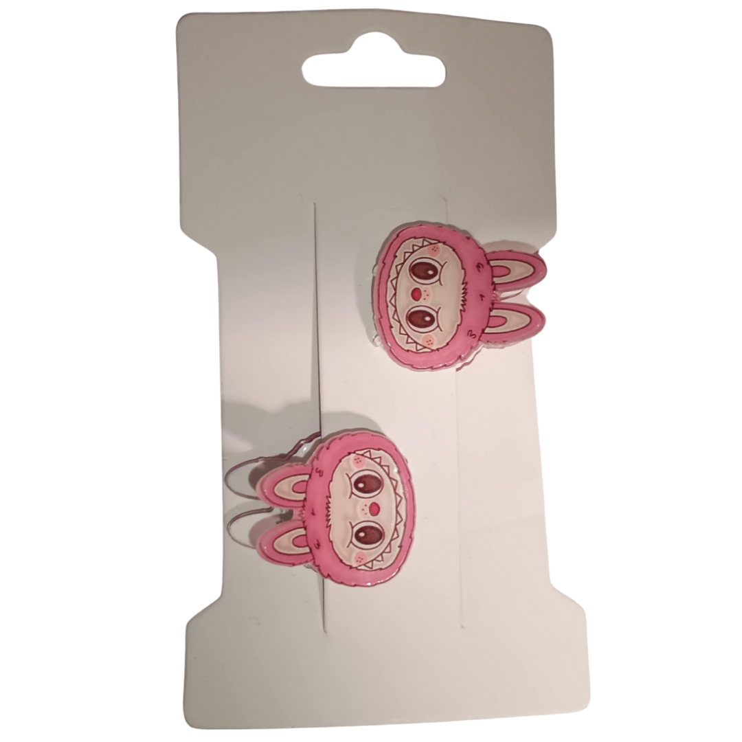 Mini Hair Claw's Pink Labubu